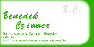 benedek czimmer business card